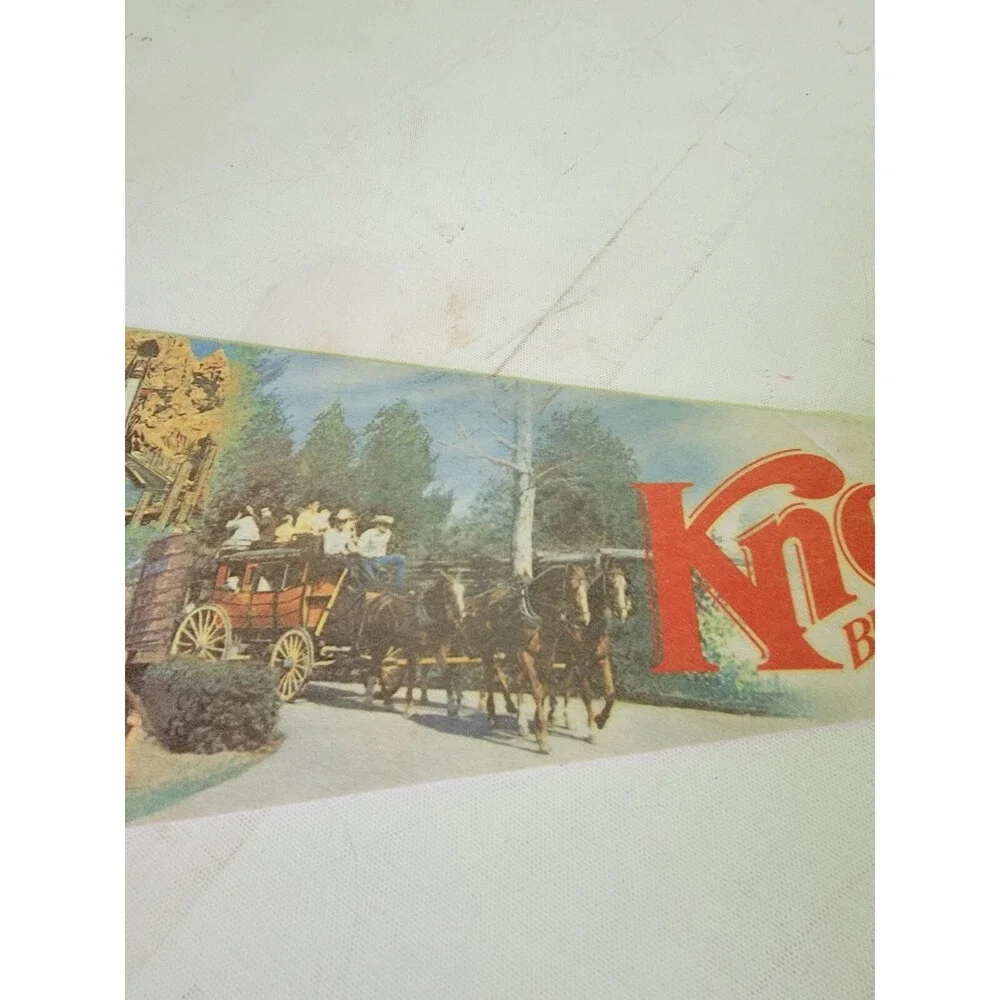 KNOTTS BERRY FARM OLD TIME CARS CALIFORNIA VINTAGE FELT PENNANT Mancave Vtg